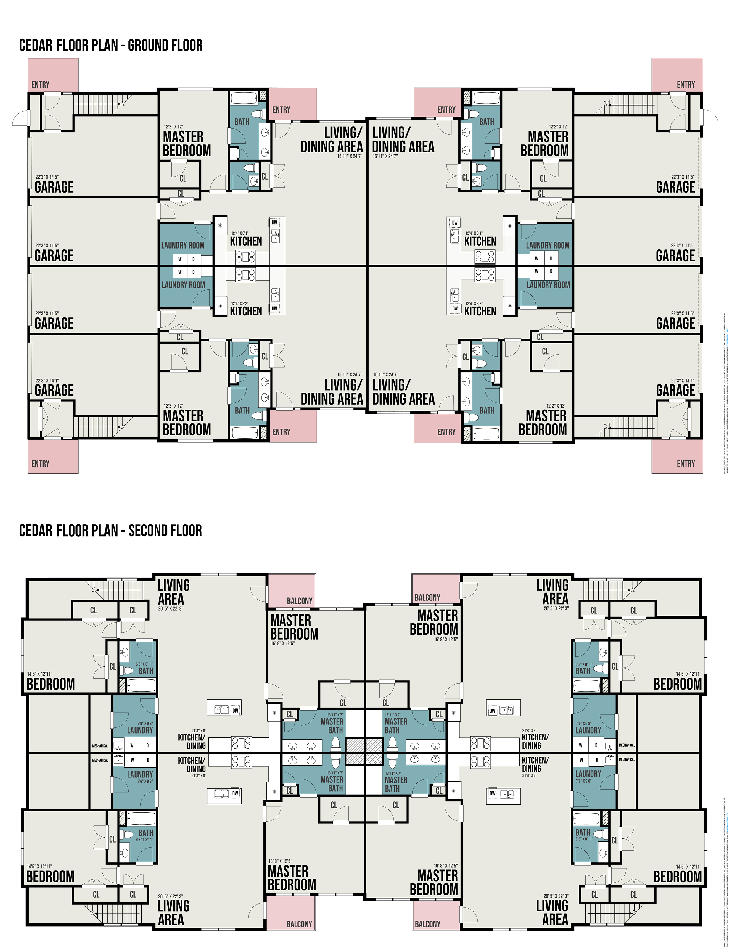 The Cedars 8 Unit Floor Plans